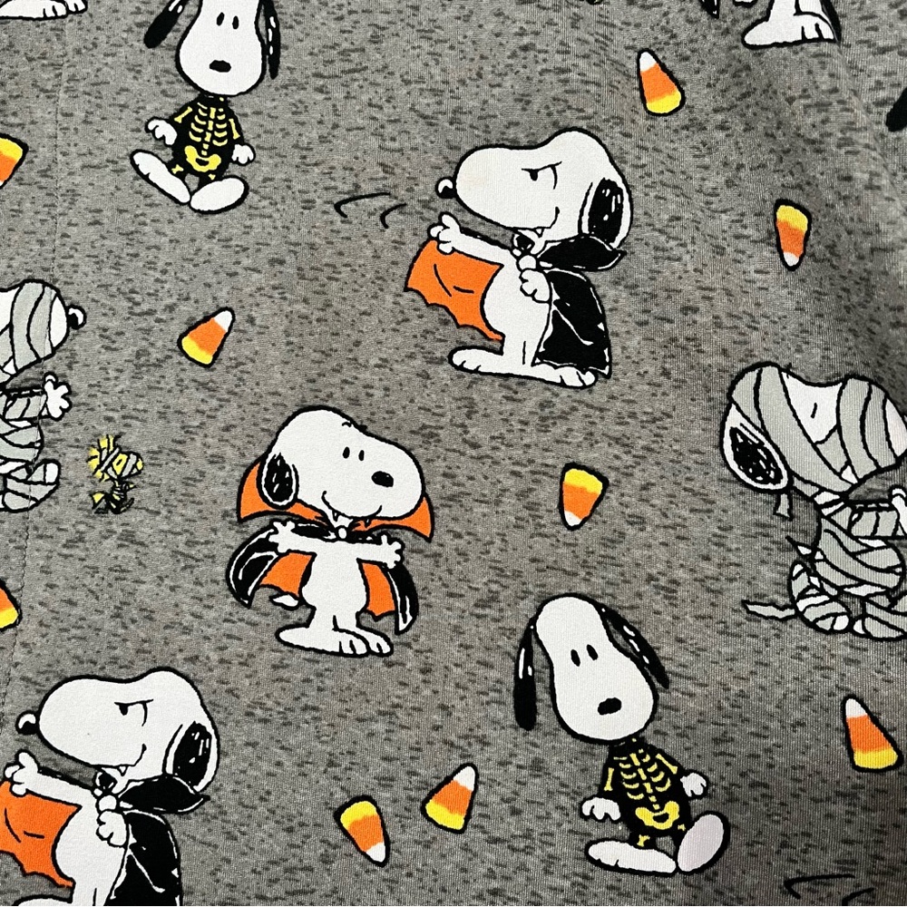 Snoopy Peanuts Pajama Top Halloween Candy Corn Women’s 1X Button Munki Munki NWT - Picture 2 of 8